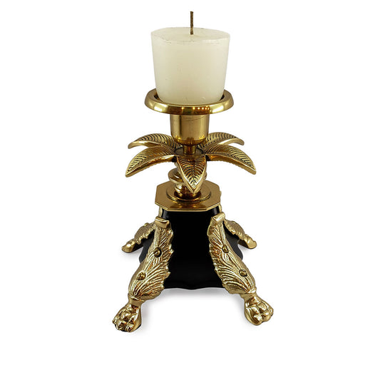 Table Accessory, Table Accessory in Metal, Table Accessory with Candle Stand,Table Accessory in Black & Golden Color,Table Accesory - IM15127