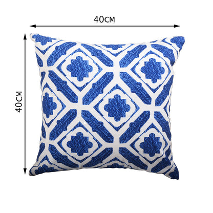 Cushion, 1 Cushion Cover, 16*16in, Cushion Cover in Blue Color, Desginer Cushion, Cushion Cover for Sofa, Cushion Cover for Chair, Cushion Cover - IM15136