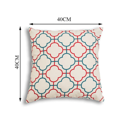 Cushion Cover, 1 Cushion Cover, Cushion Cover 16*16in, Cushion Cover in Red & White Color, Cushion Cover for Car, Desginer Cushion, Cushion Cover for Sofa, Cushion Cover for Chair, Cushion Cover - IM15140