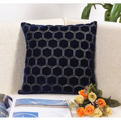 Cushion Cover, 1 Cushion Cover, Cushion Cover 16*16in, Cushion Cover in Dark Blue Color, Cushion Cover  for  Car, Desginer Cushion, Cushion Cover for Sofa, Cushion Cover for Chair, Cushion Cover - IM15145