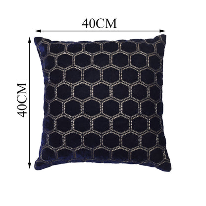 Cushion Cover, 1 Cushion Cover, Cushion Cover 16*16in, Cushion Cover in Dark Blue Color, Cushion Cover  for  Car, Desginer Cushion, Cushion Cover for Sofa, Cushion Cover for Chair, Cushion Cover - IM15145