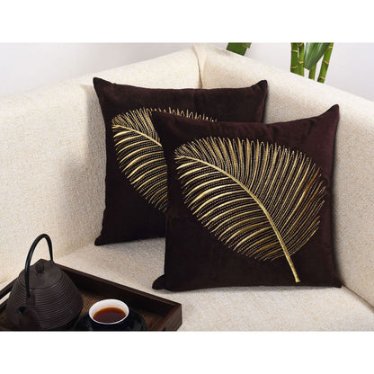 Cushion Cover, Pack of 2 Cushion Cover, Cushion Cover 16*16in & 18*18in, Cushion Cover in Brown Color,  Cushion Cover  for  Car, Desginer Cushion, Cushion Cover for Sofa, Cushion Cover for Chair, Cushion Cover - IM15153