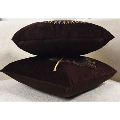 Cushion Cover, Pack of 2 Cushion Cover, Cushion Cover 16*16in & 18*18in, Cushion Cover in Brown Color,  Cushion Cover  for  Car, Desginer Cushion, Cushion Cover for Sofa, Cushion Cover for Chair, Cushion Cover - IM15153