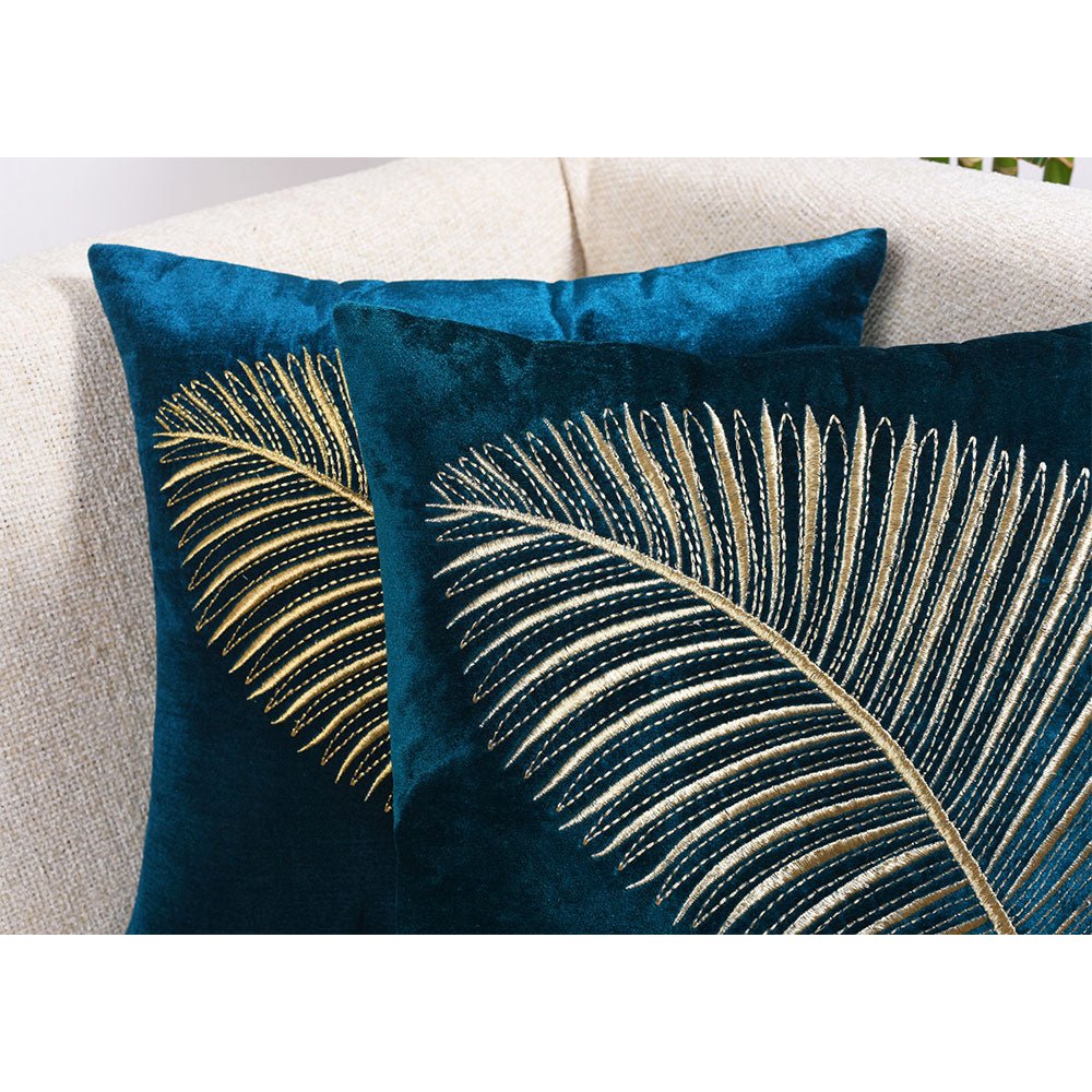 Cushion Cover, Pack of 2 Cushion Cover, Cushion Cover 16*16in & 18in, Cushion Cover in  Blue Color, Cushion Cover  for  Car, Desginer Cushion, Cushion Cover for Sofa, Cushion Cover for Chair, Cushion Cover - IM15156