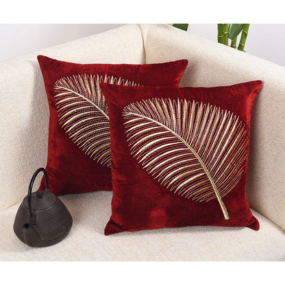 Cushion Cover, Pack of 2 Cushion Cover, 16*16in & 18 *18in, Cushion Cover in Maroon Color, Desginer Cushion, Cushion Cover for Sofa, Cushion Cover for Chair, Cushion Cover - IM15157