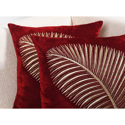 Cushion Cover, Pack of 2 Cushion Cover, 16*16in & 18 *18in, Cushion Cover in Maroon Color, Desginer Cushion, Cushion Cover for Sofa, Cushion Cover for Chair, Cushion Cover - IM15157