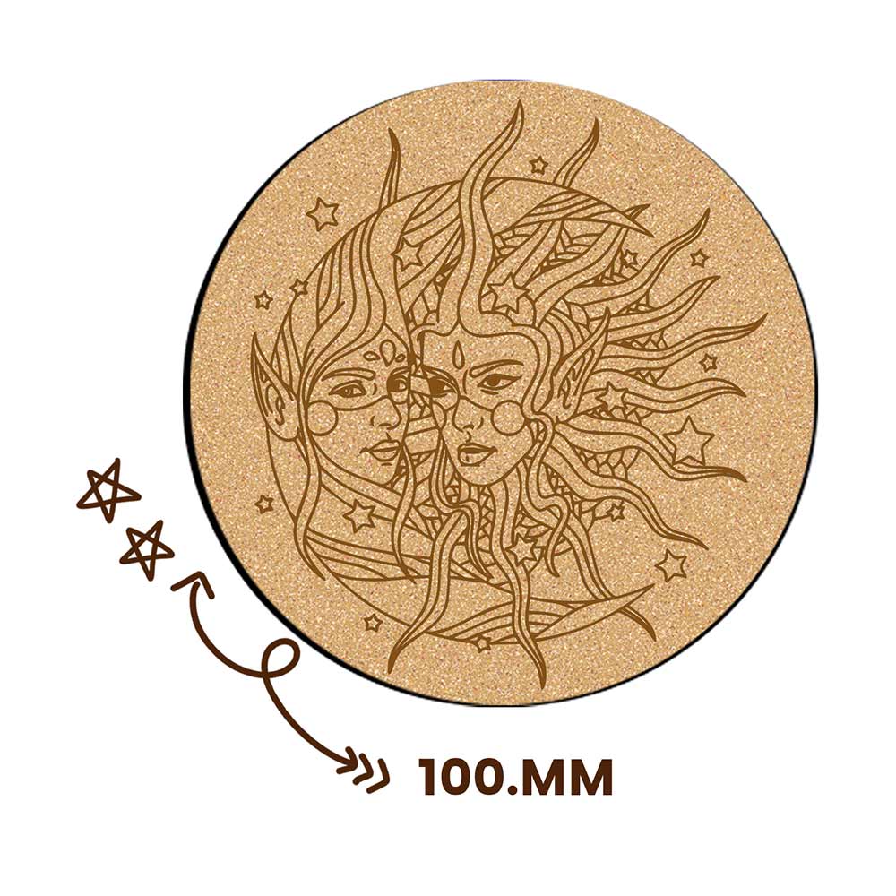 DIY Traditional and Floral Art MDF Wooden Coasters with Brush and Colors, Mandala Coasters, DIY Coastesr, Beige Color Coasters, Set OF 4 Coasters, Coasters & Plates - IM15171