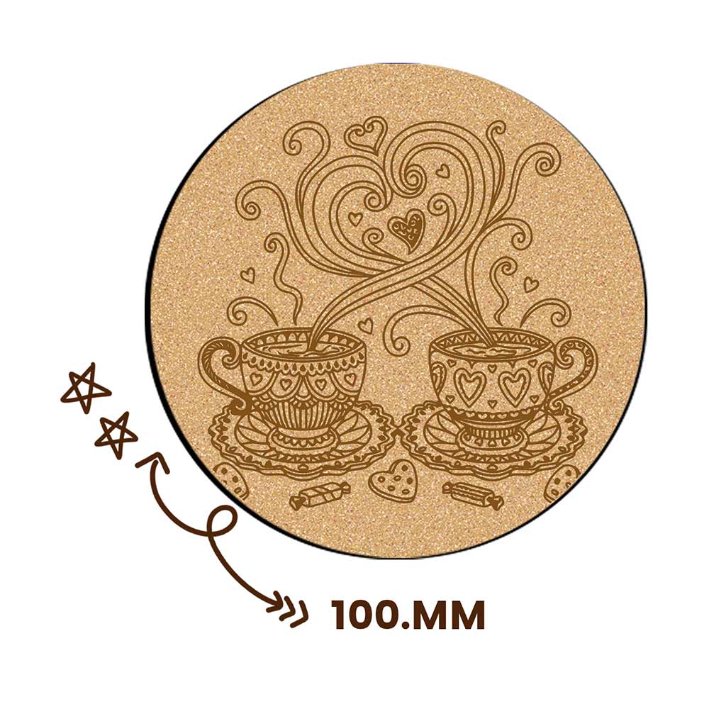 DIY Traditional and Floral Art MDF Wooden Coasters with Brush and Colors, Mandala Coasters, DIY Coastesr, Beige Color Coasters, Set OF 4 Coasters, Coasters & Plates - IM15172