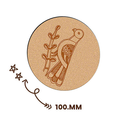 DIY Traditional and Floral Art MDF Wooden Coasters with Brush and Colors, Mandala Coasters, DIY Coastesr, Beige Color Coasters, Set OF 4 Coasters, Coasters - IM15184