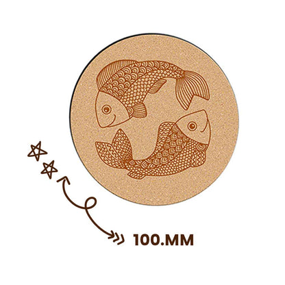 DIY Traditional and Floral Art MDF Wooden Coasters with Brush and Colors, Mandala Coasters, DIY Coastesr, Beige Color Coasters, Set OF 4 Coasters, Coasters - IM15185