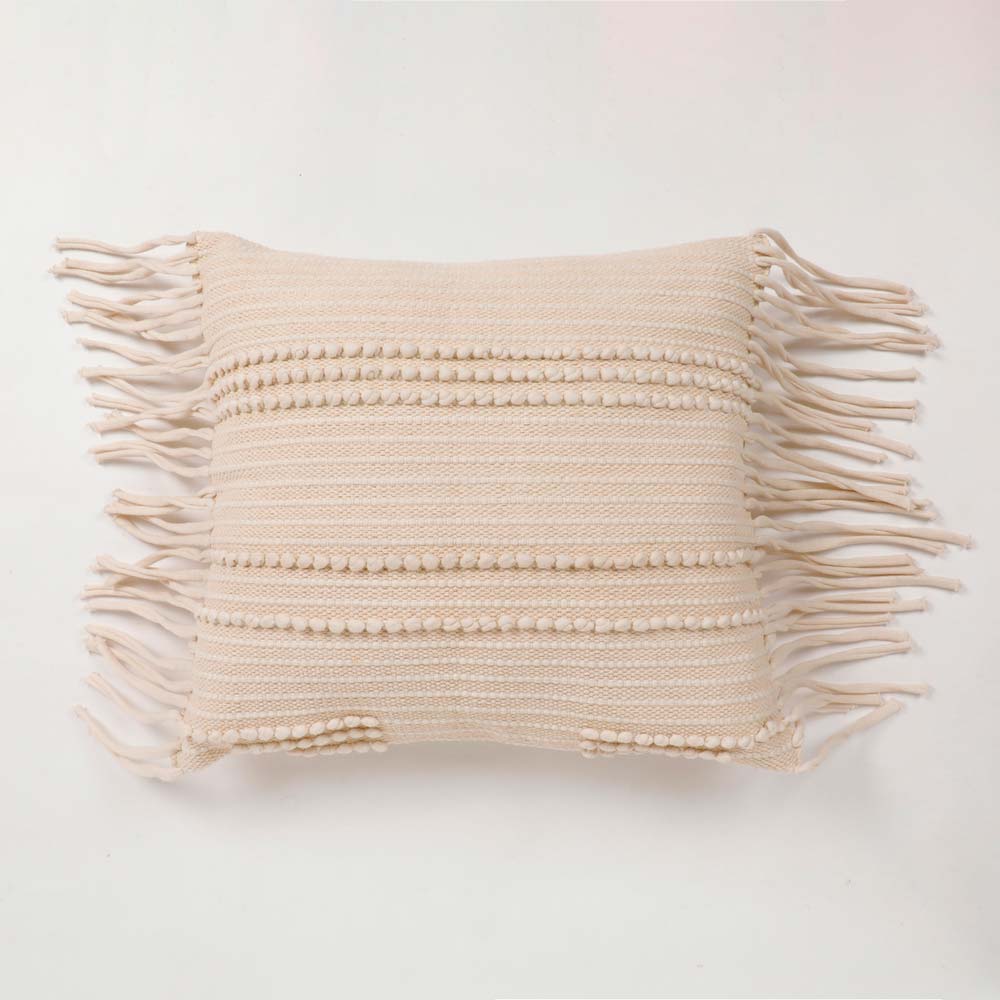 Cushion Cover, (i538_1_16_1), Cushion With OFF-White Color, Cushion For Living & Bedroom Area, Cushion - IM15198