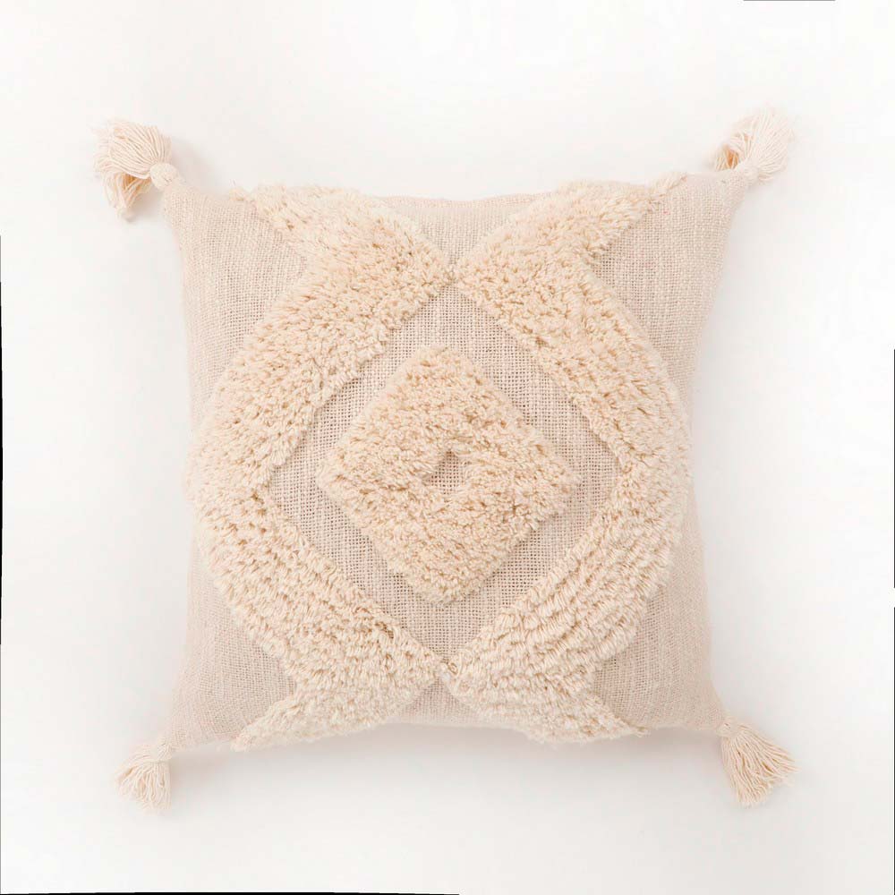 Cushion Cover, (i520_1_16_1), Cushion With OFF-White Color, Cushion For Living & Bedroom Area, Cushion - IM15207