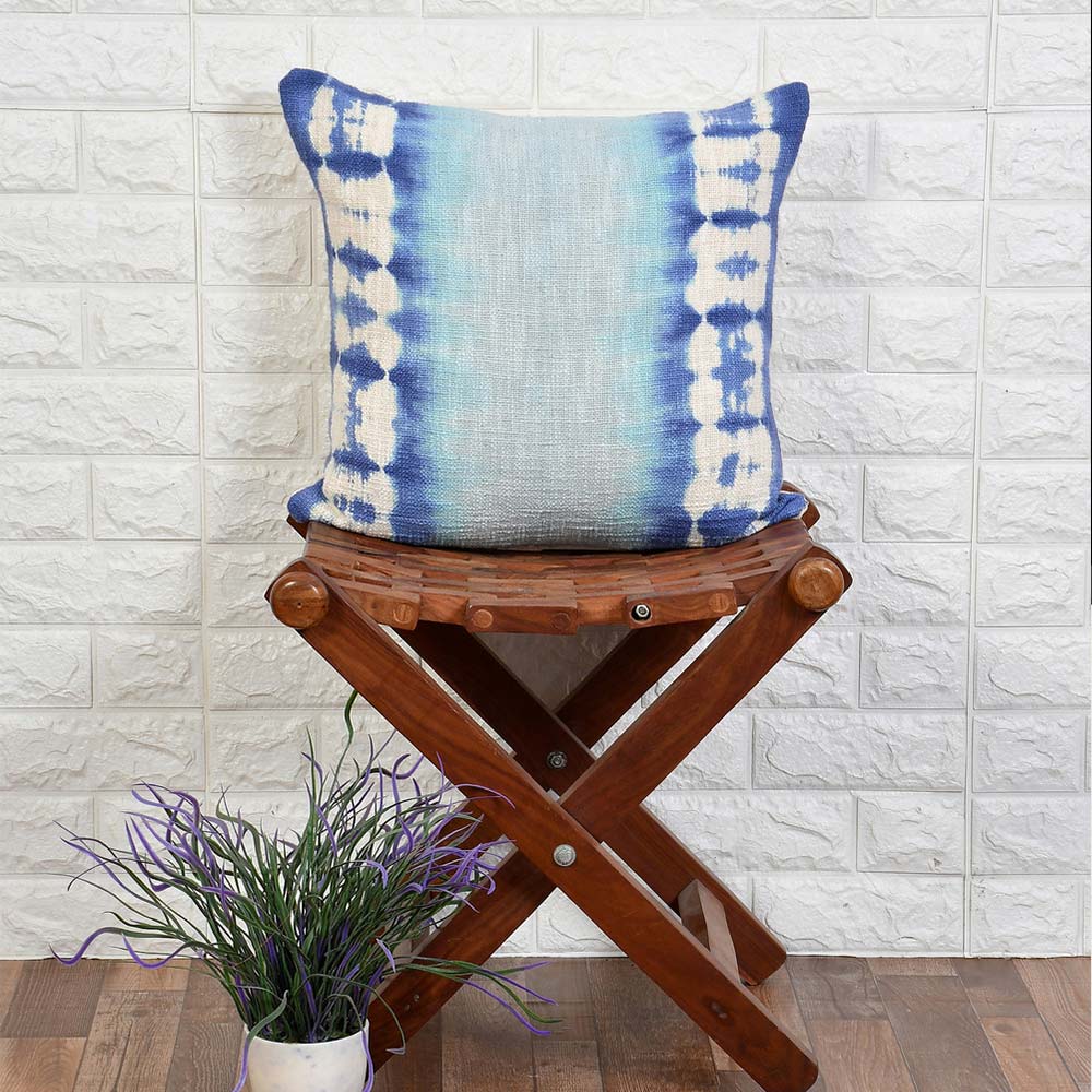 Cushion Cover, (i513_1_18_1), Cushion With Blue & White Color, Cushion For Living & Bedroom Area, Cushion - IM15215