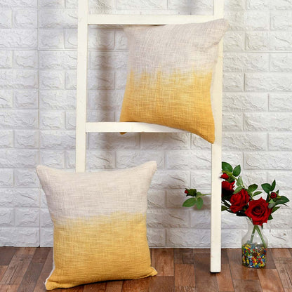 Cushion Cover, (i513_2_18_1), Cushion With Yellow & White Color, Cushion For Living & Bedroom Area, Cushion - IM15216