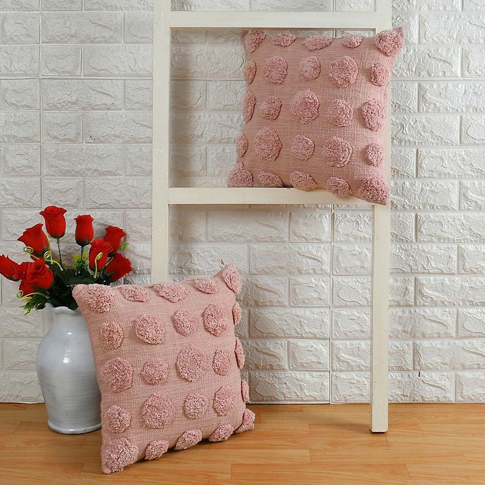 Cushion Cover, (i290_1_16_1), Cushion With Pink Color, Cushion For Living & Bedroom Area, Cushion - IM15220