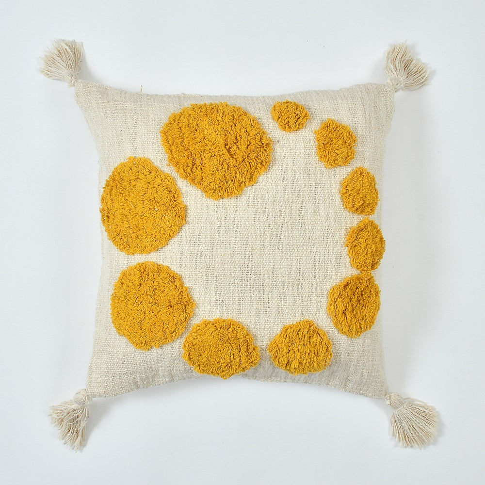 Cushion Cover, (i277_1_16_1), Cushion With Yellow Color, Cushion For Living & Bedroom Area, Cushion - IM15223