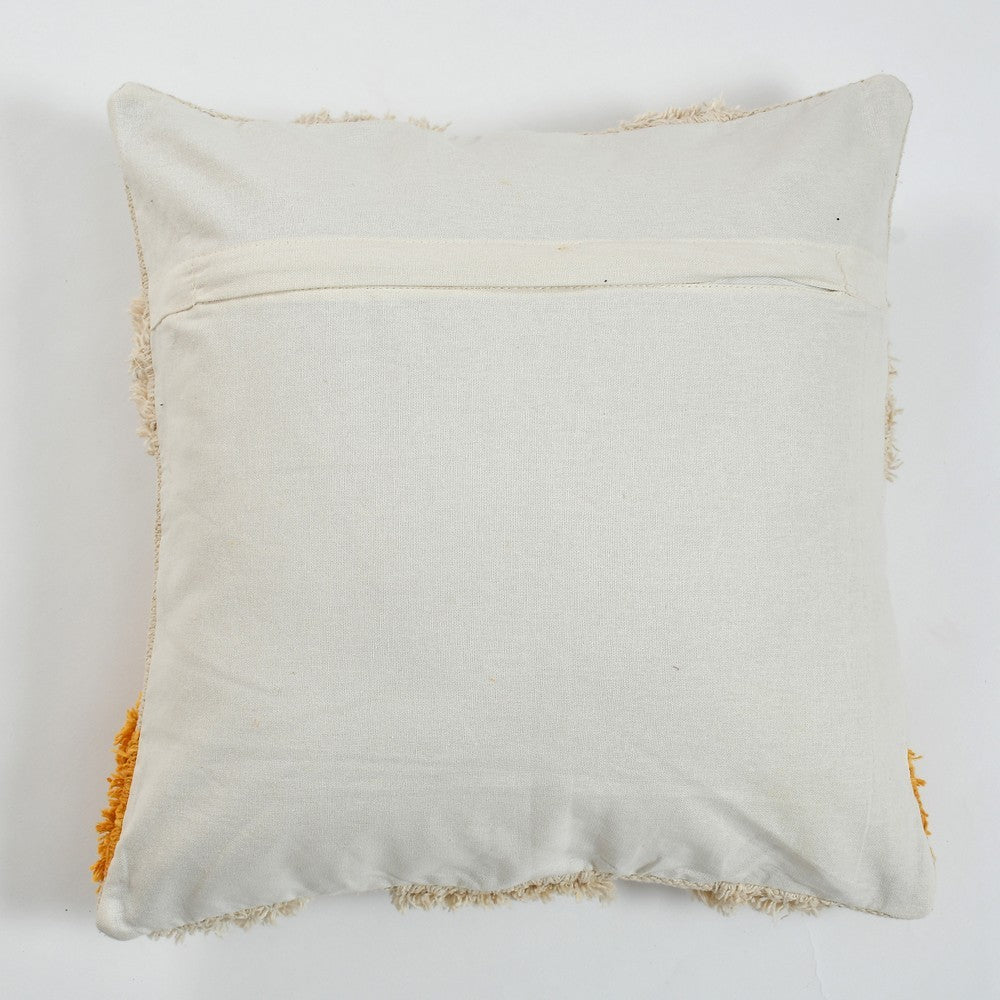 Cushion Cover, (i272_1_16_1), Cushion With OFF-White & Yellow Color, Cushion For Living & Bedroom Area, Cushion - IM15226