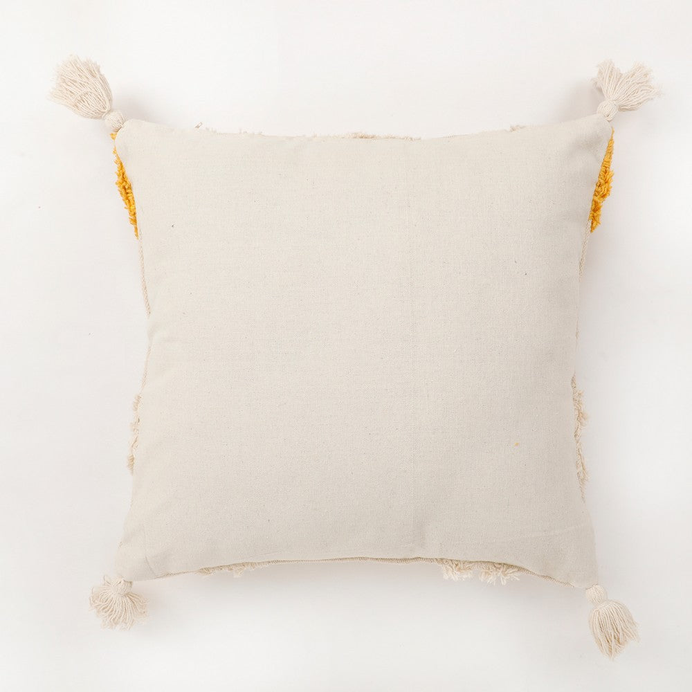 Cushion Cover, (i272_2_16_1), Cushion With OFF-White & Yellow Color, Cushion For Living & Bedroom Area, Cushion - IM15227