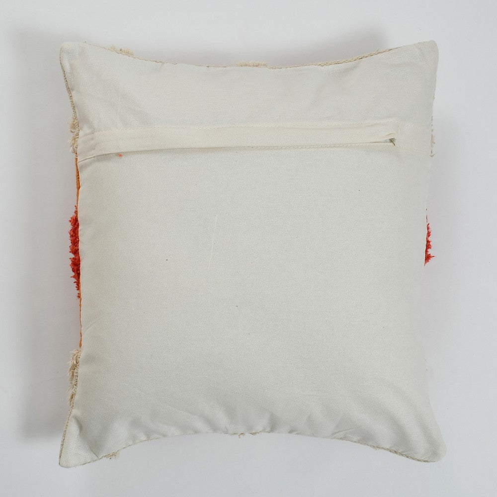 Cushion Cover, (i271_1_16_1), Cushion With OFF-White & Orange Color, Cushion For Living & Bedroom Area, Cushion - IM15228