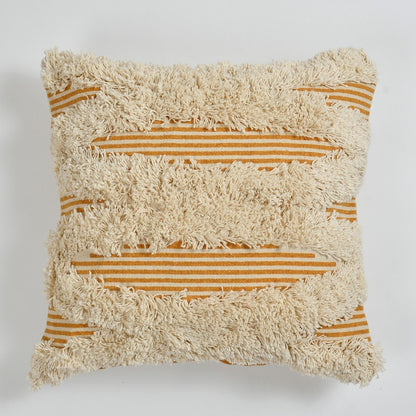 Cushion Cover, (i259_1_16_1), Cushion With White & Yellow Color, Cushion For Living & Bedroom Area, Cushion - IM15232