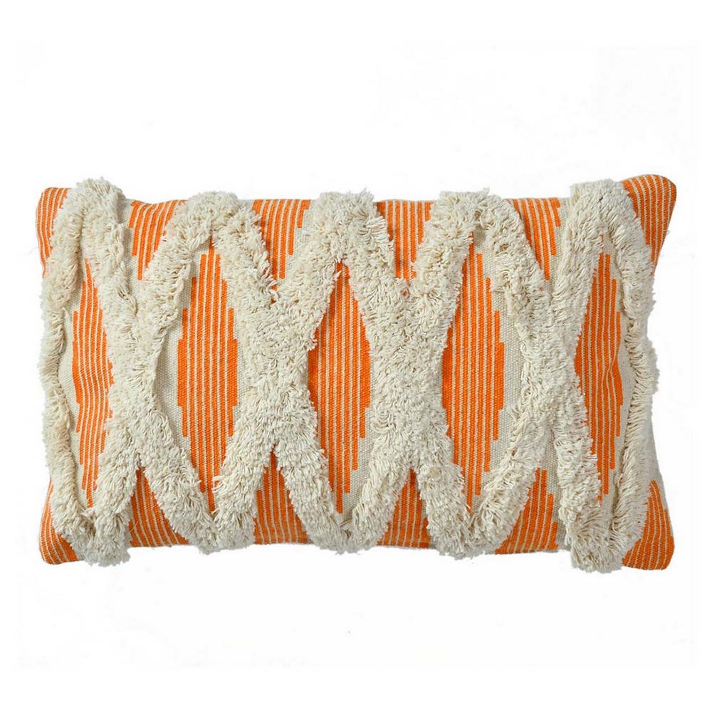 Cushion Cover, (i259_2_12_20_1), Cushion With Orange Color, Cushion For Living & Bedroom Area, Cushion - IM15233