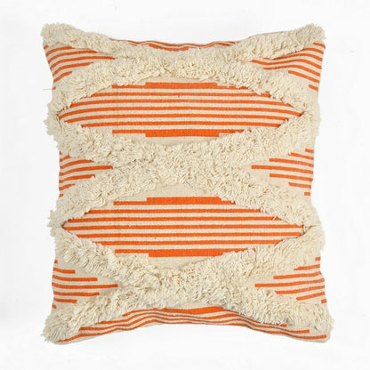 Cushion Cover, (i259_2_16_1), Cushion With Orange Color, Cushion For Living & Bedroom Area, Cushion - IM15234