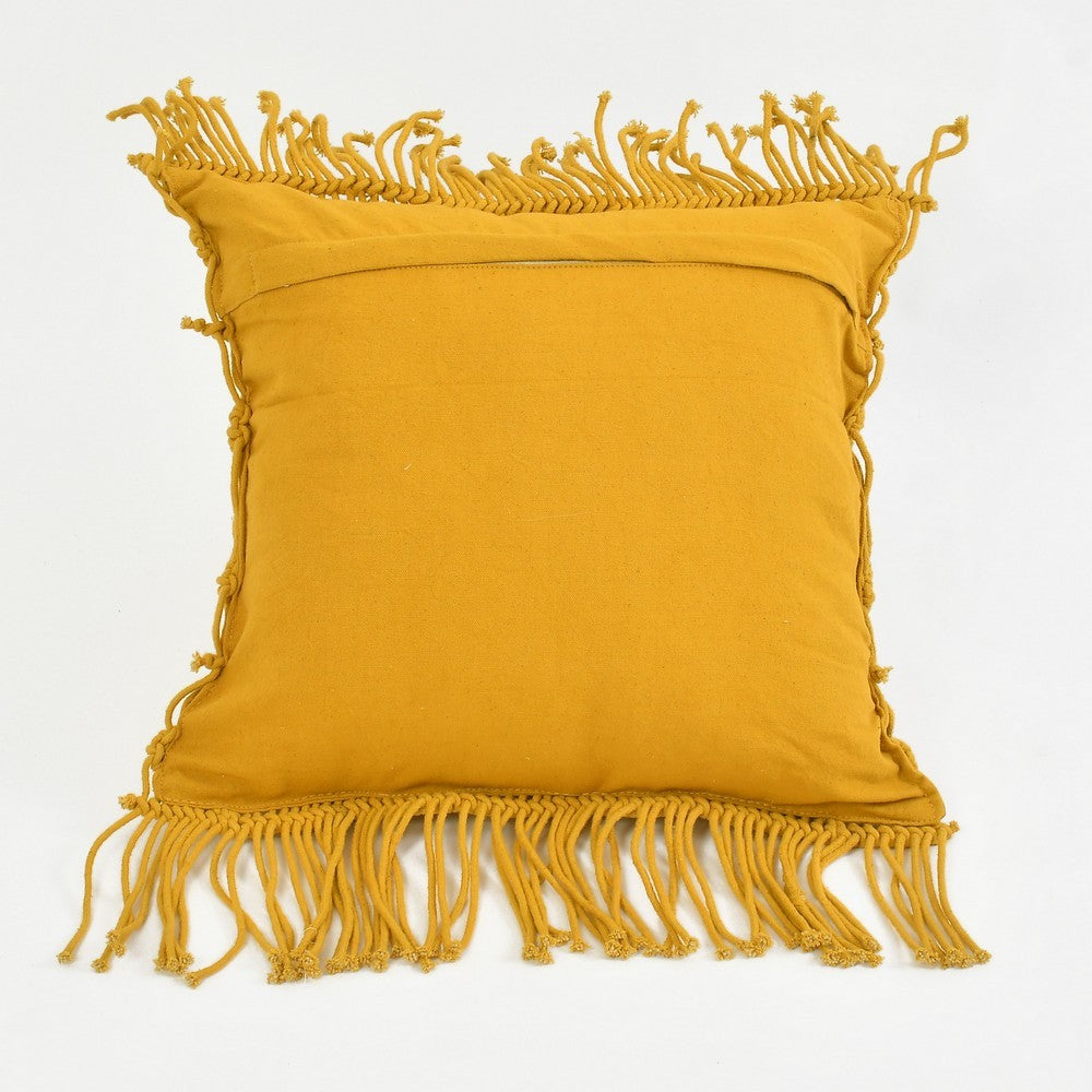 Cushion Cover, (i255_3_18_1), Cushion With Yellow Color, Cushion For Living & Bedroom Area, Cushion - IM15235