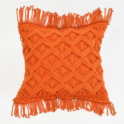 Cushion Cover, (i255_6_18_1), Cushion With Orange Color, Cushion For Living & Bedroom Area, Cushion - IM15238