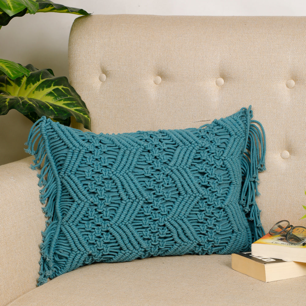 Cushion Cover, (i214_7_1), Cushion With Blue Color, Cushion For Living & Bedroom Area, Cushion - IM15243