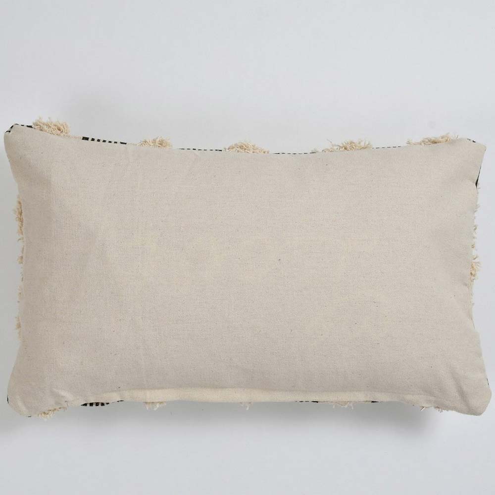 Cushion Cover, (i195_1_20_12_1), Cushion With OFF-White & Black Color, Cushion For Living & Bedroom Area, Cushion - IM15249