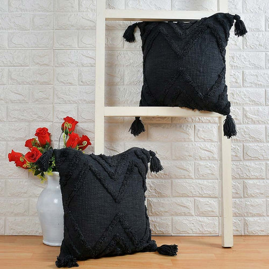 Cushion Cover, (i142_5_16_1), Cushion With Charcoal Color, Cushion For Living & Bedroom Area, Cushion - IM15257