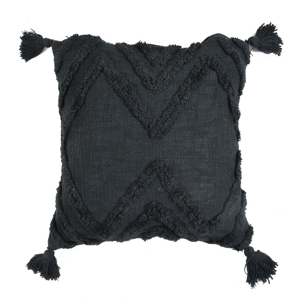 Cushion Cover, (i142_5_16_1), Cushion With Charcoal Color, Cushion For Living & Bedroom Area, Cushion - IM15257