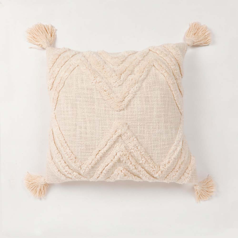 Cushion Cover, (i142_1_16_1), Cushion With OFF-White Color, Cushion For Living & Bedroom Area, Cushion - IM15258