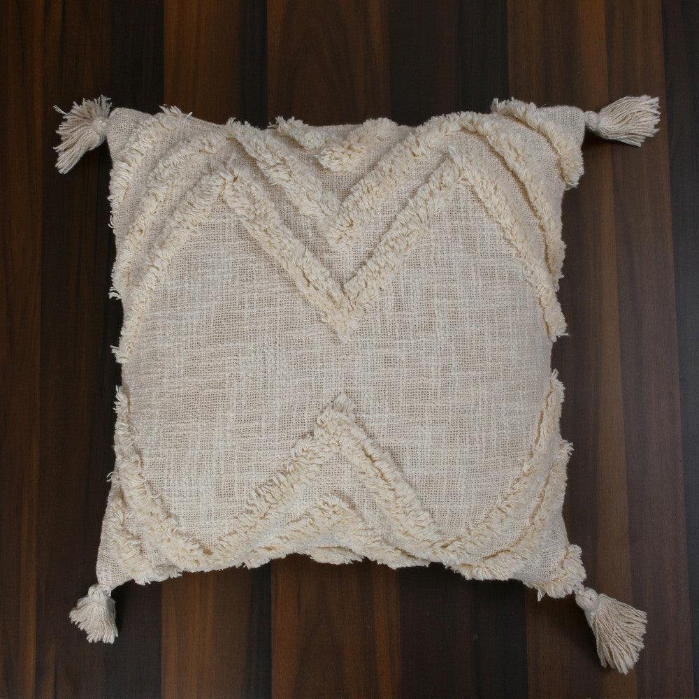 Cushion Cover, (i142_1_24_1), Cushion With OFF-White Color, Cushion For Living & Bedroom Area, Cushion - IM15260