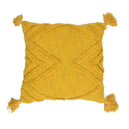 Cushion Cover, (i142_3_16_1), Cushion With Mustard Color, Cushion For Living & Bedroom Area, Cushion - IM15264