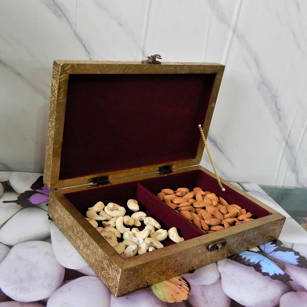 JW01, Dry Fruit Box, Jewelery box or storage box or desk organizer, made of wood, Storage Box - IM15299