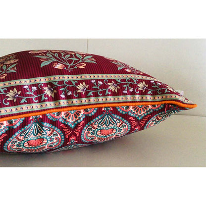 Cushion Covers(TSHBFR02M), Bagh-e-Firdaus- REVERSIBLE- Cushion Covers- Midnight Blue- Set of 2, Cushion Covers - IM15301