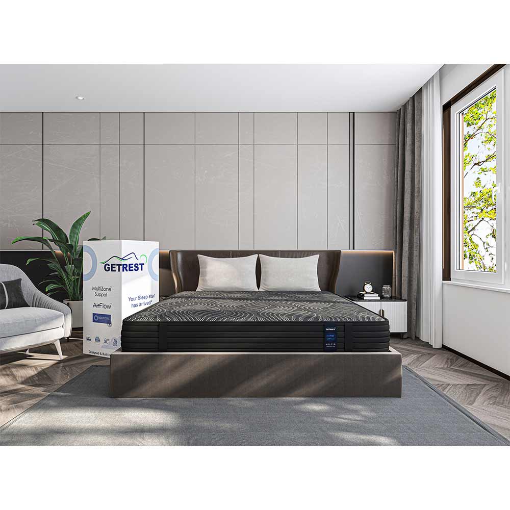 GR1057, GetRest ProAdapt 8" - MultiZone Foam Mattress with Stress Relief & Spine Alignment Technology 72x30x8inches, Mattress - IM15349