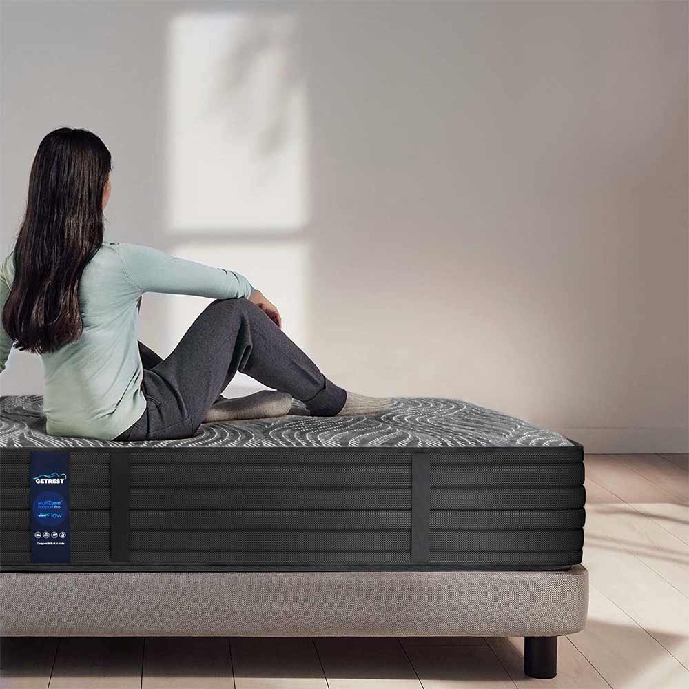 GR1071, GetRest ProAdapt 8" - MultiZone Foam Mattress with Stress Relief & Spine Alignment Technology 75x60x8inches, Mattress - IM15363