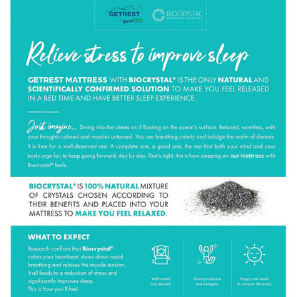 GR1071, GetRest ProAdapt 8" - MultiZone Foam Mattress with Stress Relief & Spine Alignment Technology 75x60x8inches, Mattress - IM15363