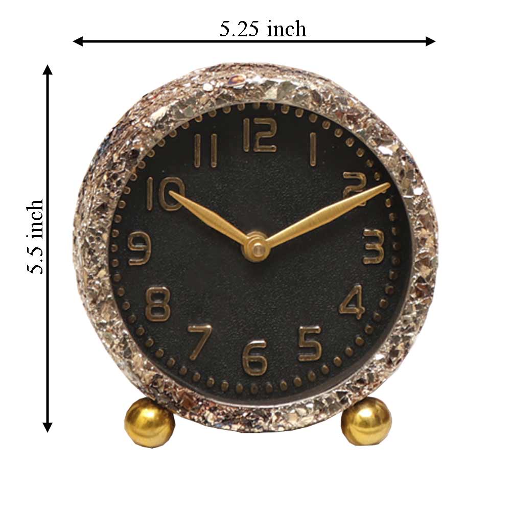 Table Clock, HWC111071(Cocovey Homes), Royal round mosaic table clock, Table Clock - IM15874