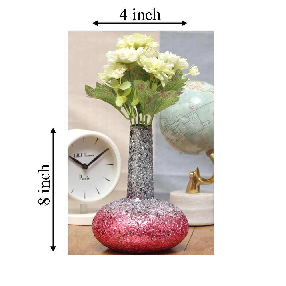 Vase, HFP111047(Cocovey Homes), Colourful metal mosaic flower vase, Vase - IM15879