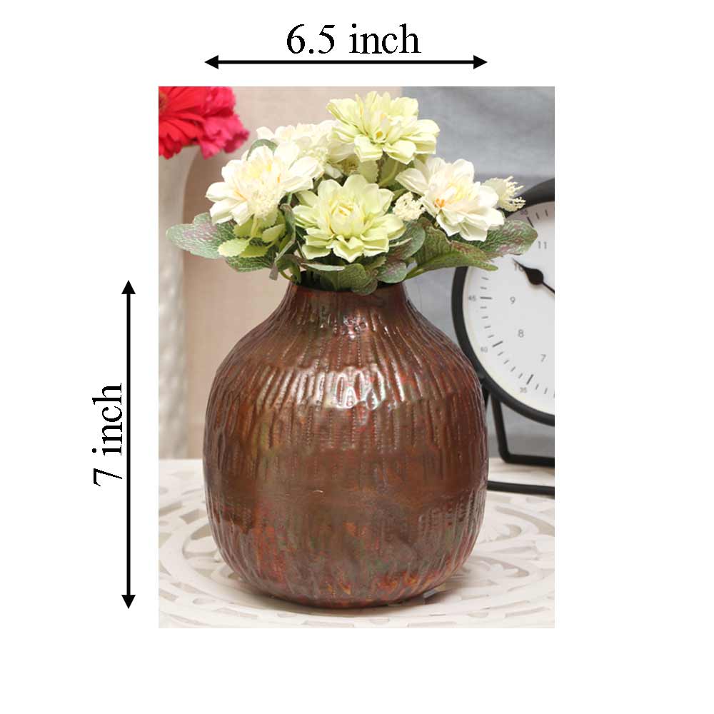 Vase, HFP111051(Cocovey Homes), Brown flower vase, Vase - IM15883