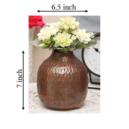 Vase, HFP111051(Cocovey Homes), Brown flower vase, Vase - IM15883