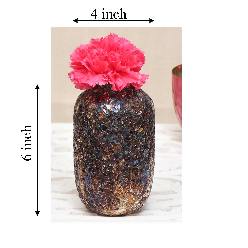 Vase, HFP111045(Cocovey Homes), Attractive mosaic flower vase, Vase - IM15886