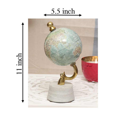 Table Accessory, HSP111070(Cocovey Homes), Muted gold world globe, Table Accessory - IM15892