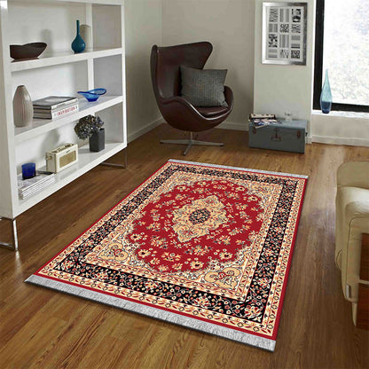 Rugs, (Presto) ICLMH602REDC3X5, Red Color Traditional Carpet-IM15917-36X60 inches