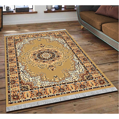 Rugs, (Presto) ICLMH605GOLDC3X5, Gold Color Traditional Carpet-IM15919-36X60 inches