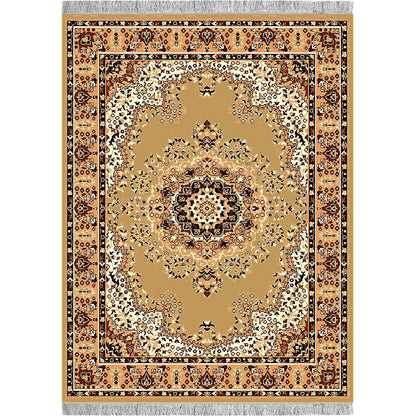 Rugs, (Presto) ICLMH605GOLDC3X5, Gold Color Traditional Carpet-IM15919-36X60 inches