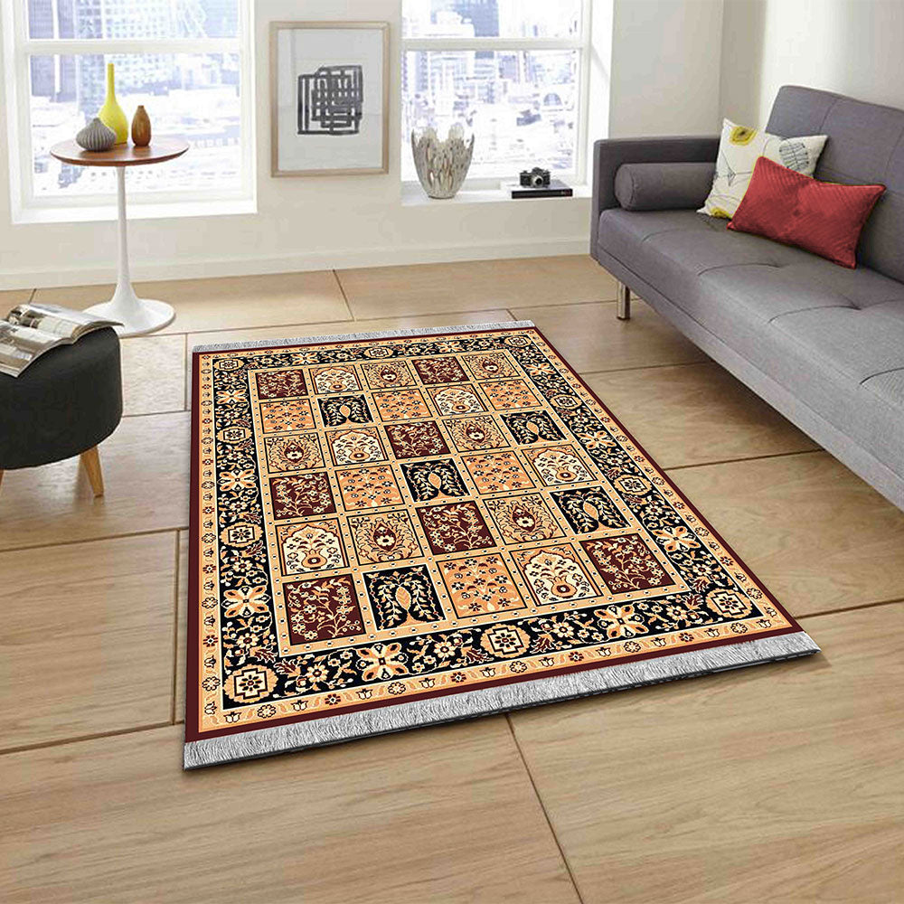 Rugs, (Presto) ICLMH618BROWNC5X7, Brown Color Traditional Carpet-IM15924-60X80 inches